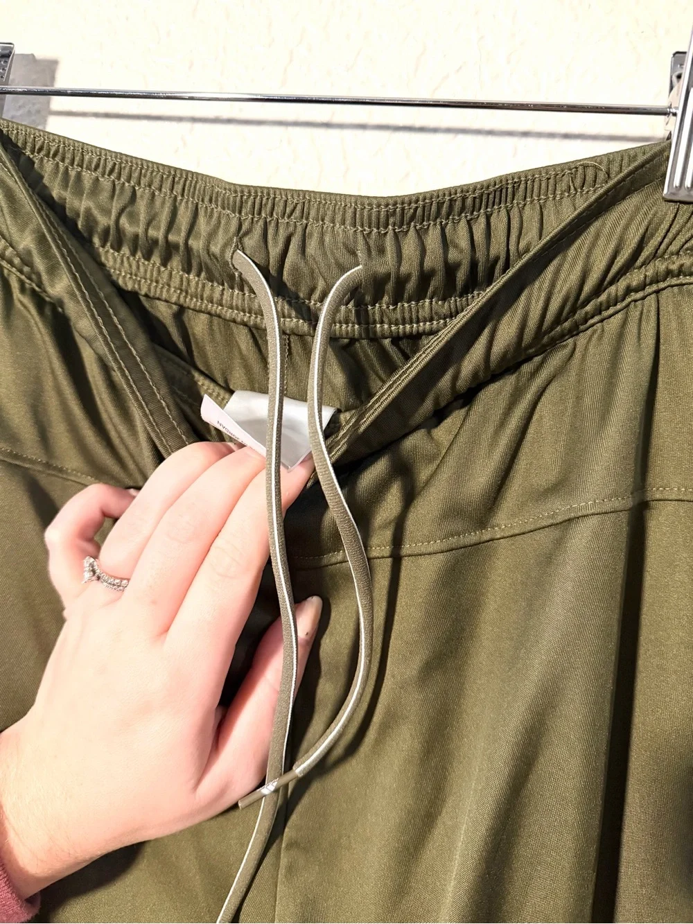 adidas Men’s Olive Athletic Shorts with 3 White Stripes NWOT